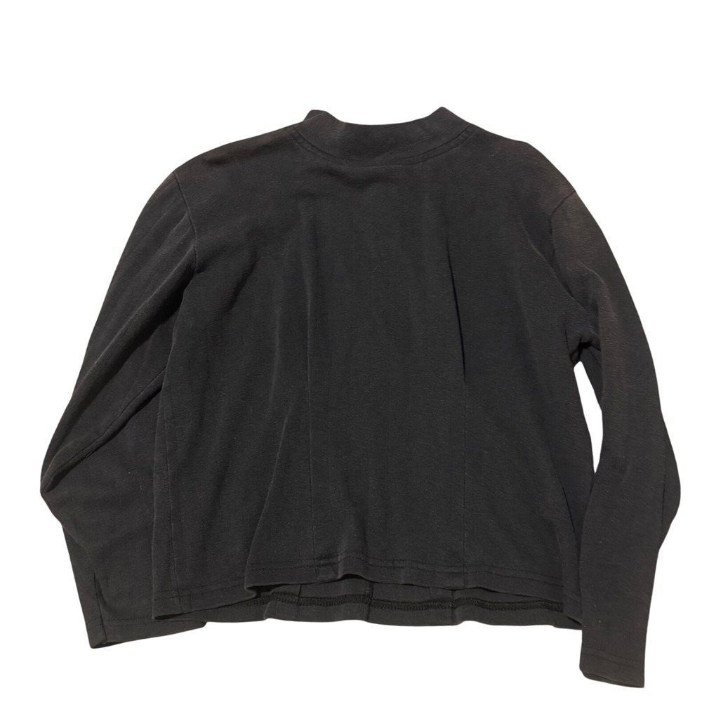 Vintage Stefano Womens Small Black Mock Neck Button Back Top 90s Minimalist USA - Picture 8 of 8